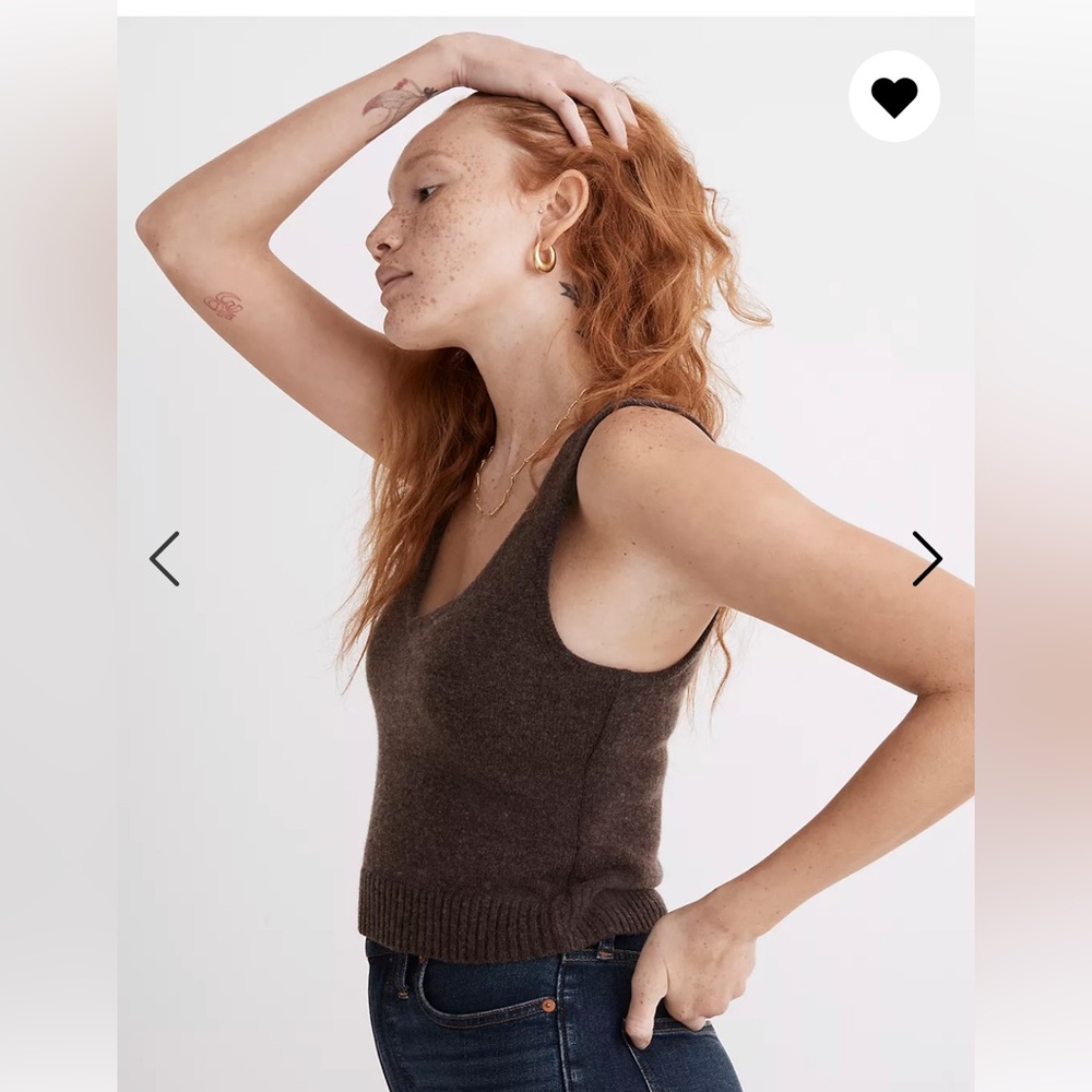 Madewell Carleton V-Neck Sweater Tank